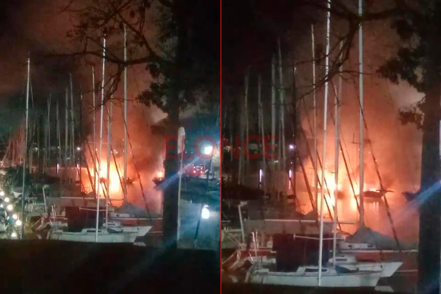 Incendio de embarcaciones en Club N&aacute;utico