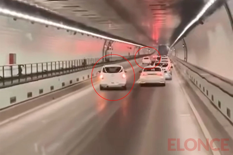 Video muestra veh&iacute;culos sobrepasando a otros en el T&uacute;nel