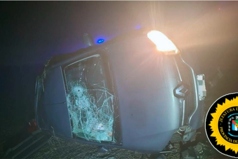 Quiso esquivar un carpincho en la ruta y terminó volcando 