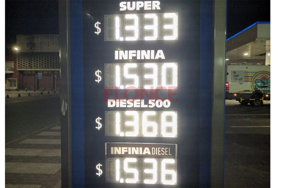 Los precios de los combustibles en Paraná. Elonce