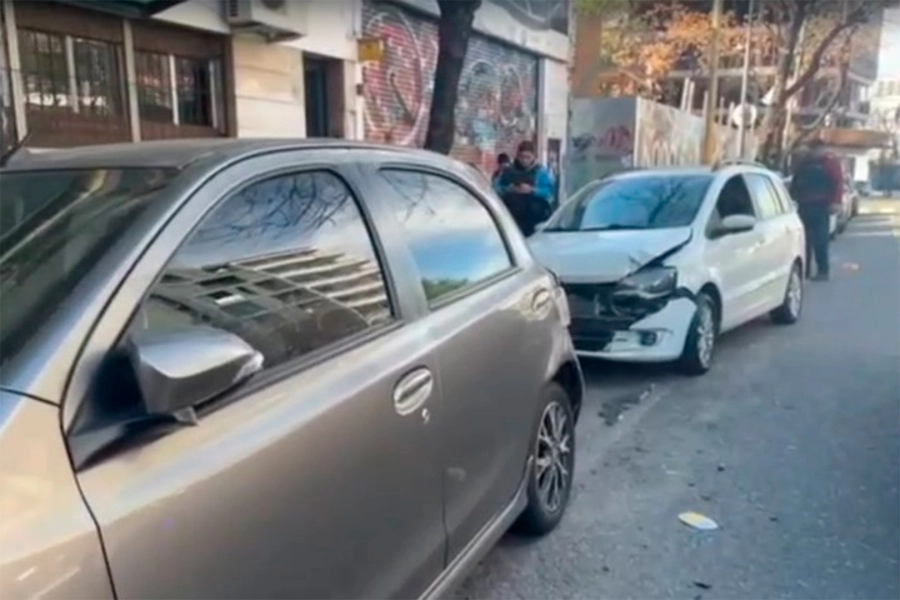 Los autos chocados en el incidente