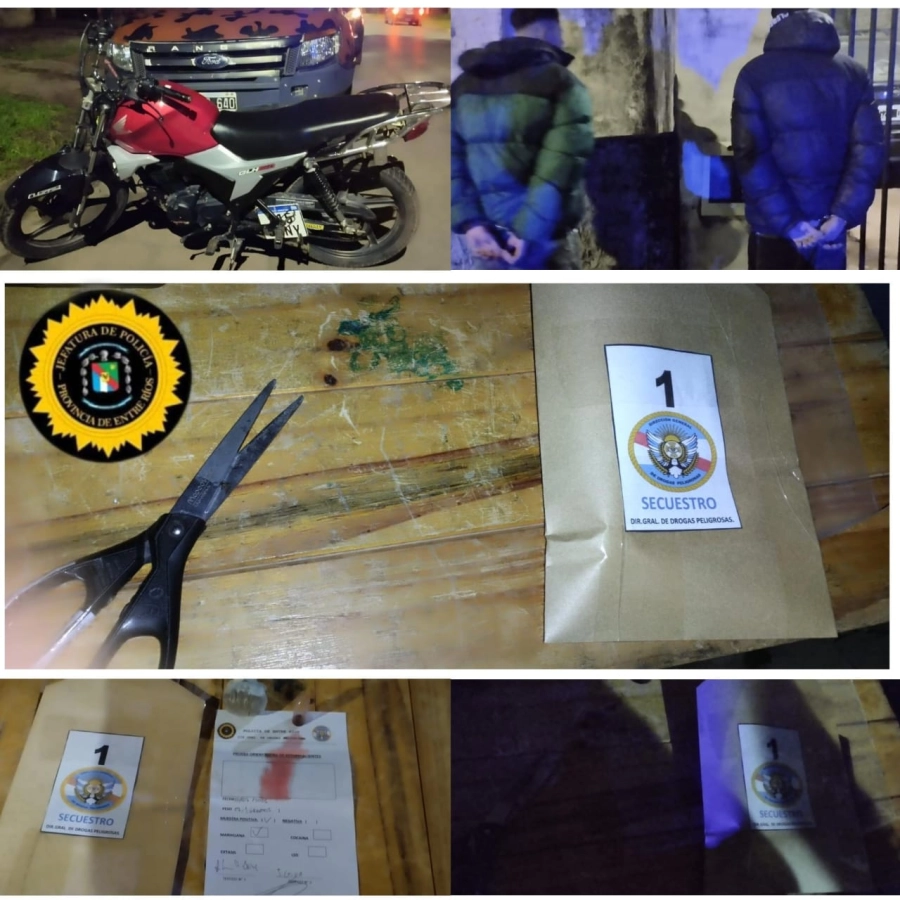 Patrullaje y procedimiento antidrogas en Paran&aacute; (foto Polic&iacute;a de Entre R&iacute;os)
