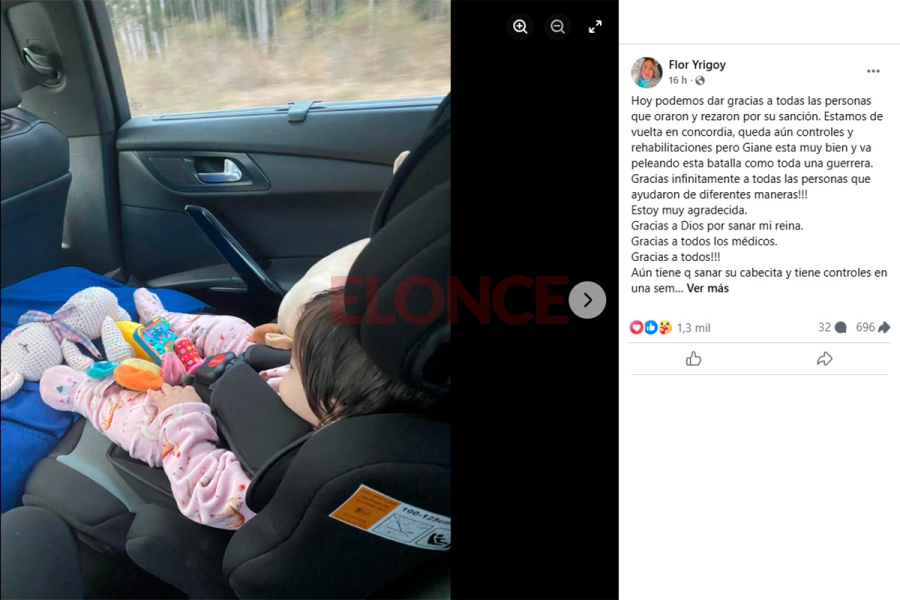 El posteo de la mamá de Gianella (foto Facebook)