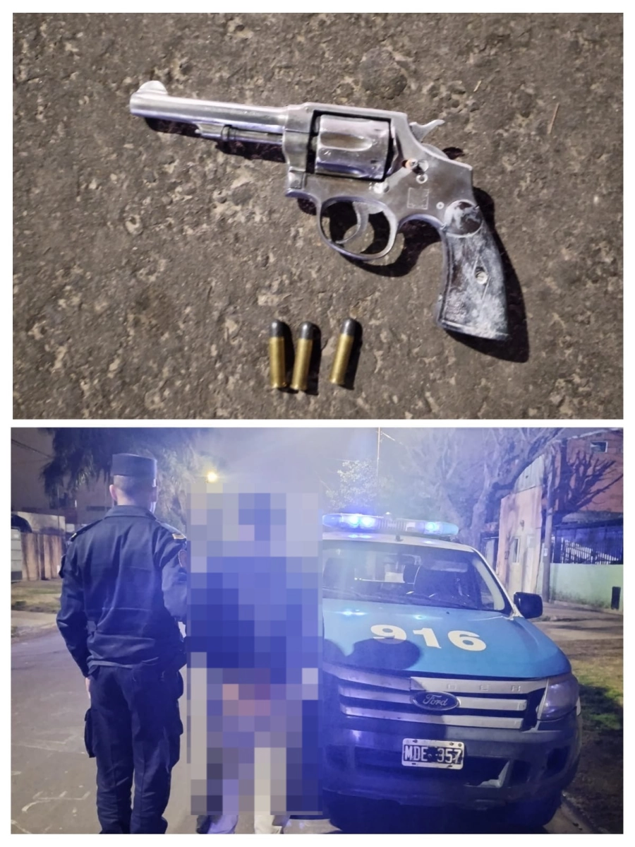 Detienen a un menor armado tras una gresca con heridos en Paran&aacute; (foto Polic&iacute;a de Entre R&iacute;os)