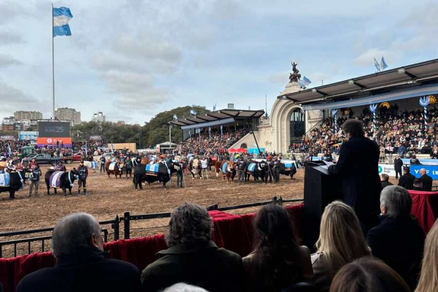 Anuncio presidencial en La Rural