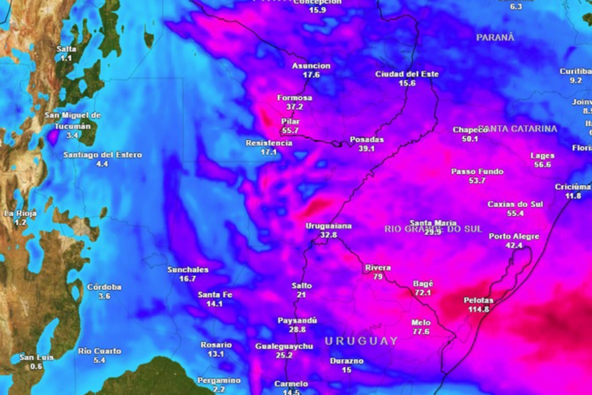 Avanzan las tormentas en Entre Ríos. Avanzan las tormentas en Entre Ríos.