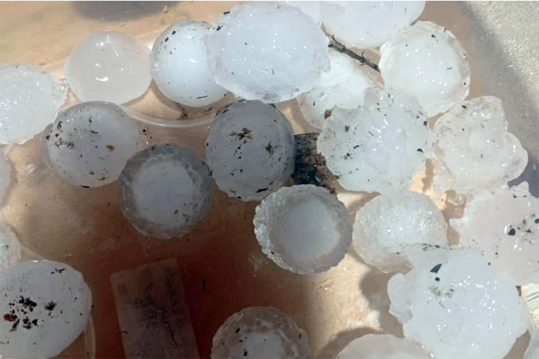 Granizó nuevamente en zonas de Entre Ríos: fotos y video