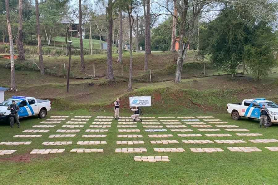 Marihuana incautada en Misiones. Prefectura Naval