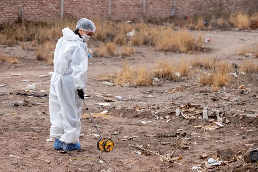 Realizaron pericias en el lugar del hallazgo del cuerpo. El Sol