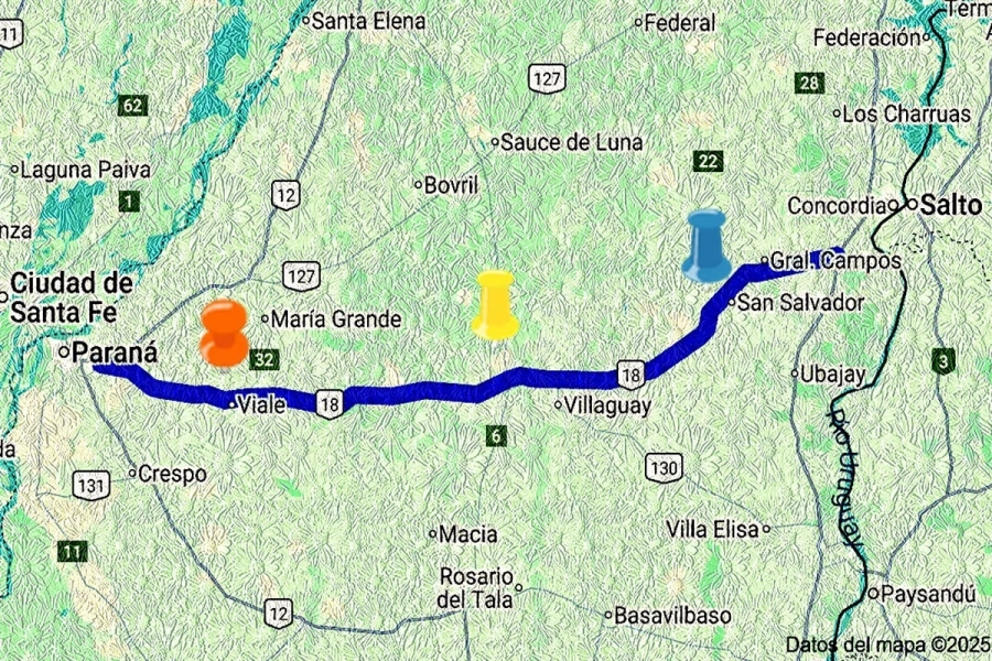 Las cabinas de peajes previstas en Ruta 18. Diario Río Uruguay