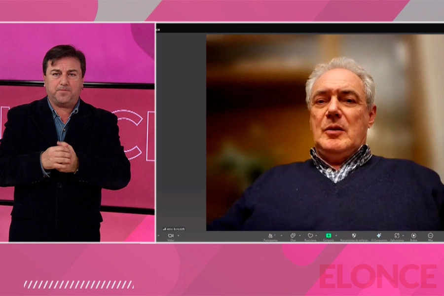 Atilio Benedetti en di&aacute;logo con Nicol&aacute;s Blanco, conductor de Qui&eacute;n Dice Qu&eacute;. Foto: Elonce.