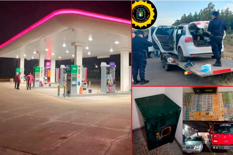 Millonario robo a la estación de servicios: el vehículo usado fue hallado en la Ruta 14
