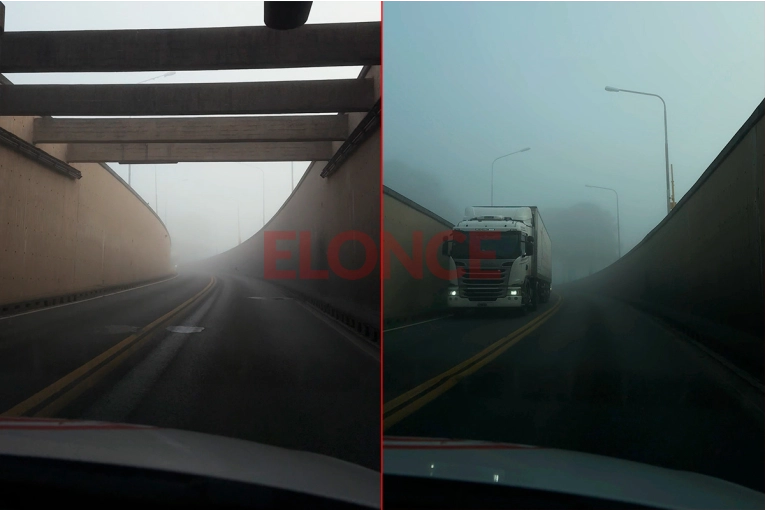 La niebla lo cubrió todo: video muestra cómo estaba la salida del Túnel Subfluvial