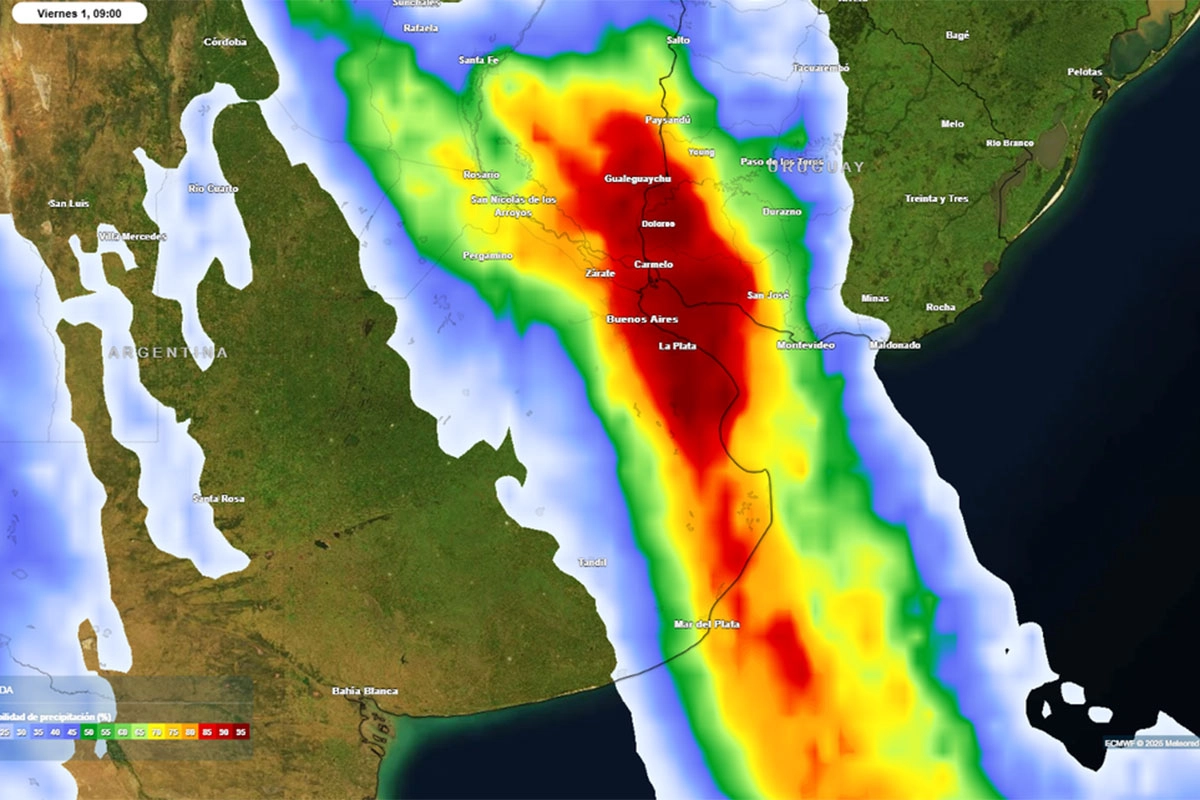 Mal tiempo el viernes.