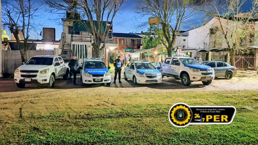 Robo frustrado y operativo conjunto (foto Policía de Entre R&iacute;os)