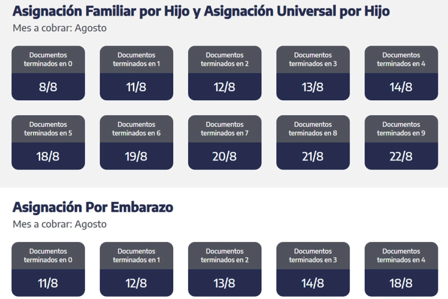 Cronograma de Anses.