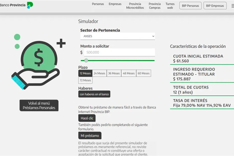 Captura del simulador.