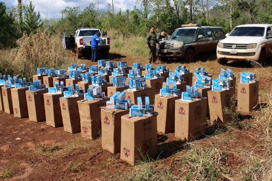 Cigarrillos incautados. Gendarmer&iacute;a Nacional