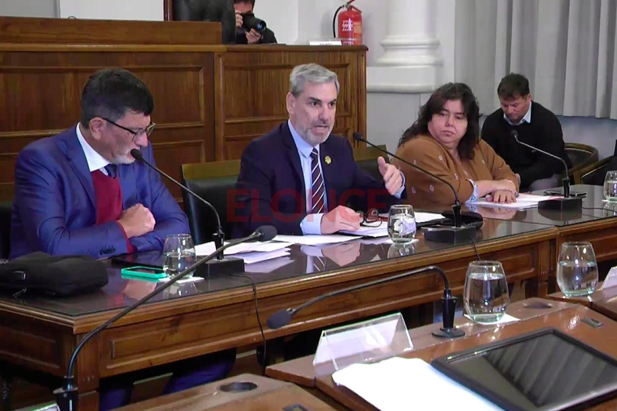 El ministro Boleas explic&oacute; a senadores el proyecto para refinanciar la deuda provincial (foto Elonce)