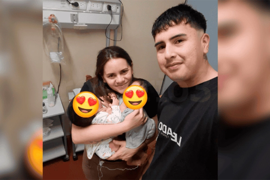 Yamila, de 27 a&ntilde;os, y Gonzalo, su pap&aacute; de 23