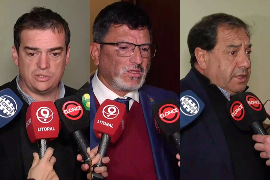 Rafael Cavagna, Gustavo Vergara y V&iacute;ctor Sanzberro (foto Elonce)