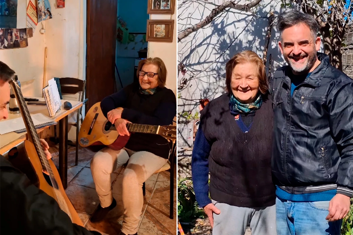 Isabel junto al profe Juan Pablo
