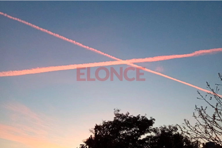 Llamativas estelas de aviones sorprendieron a vecinos de Paraná durante la mañana