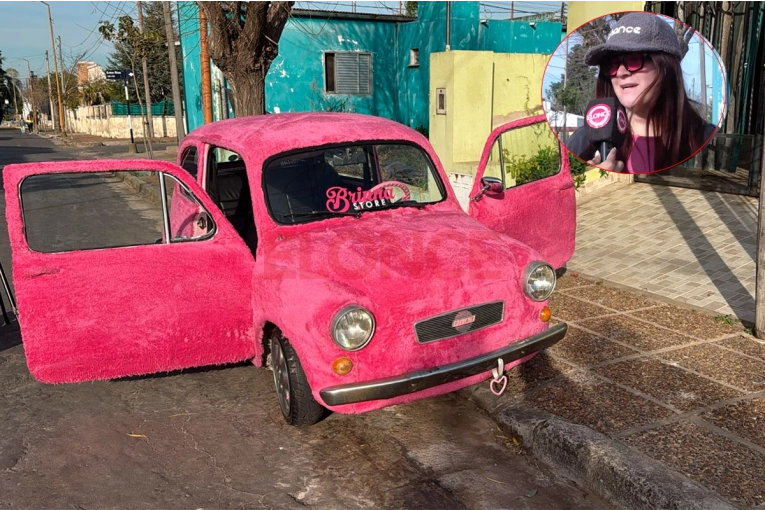 Del sueño a la calle: la historia del Fiat 600 cubierto de peluche que despierta sonrisas