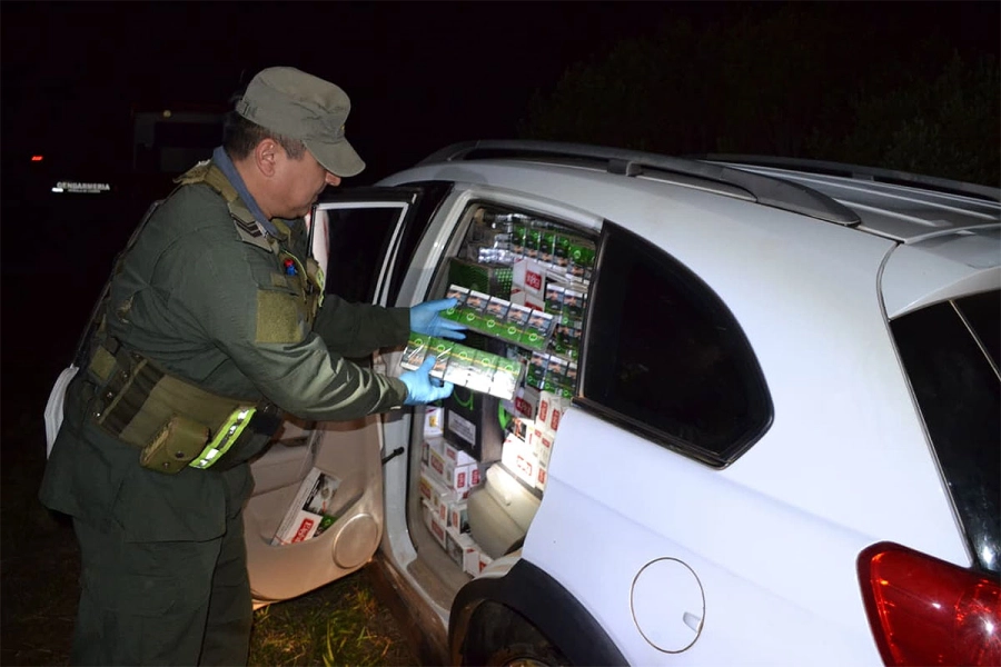 Contrabando de cigarrillos. Gendarmer&iacute;a Nacional