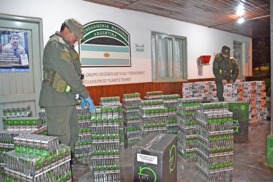 Contrabando de cigarrillos. Gendarmer&iacute;a Nacional