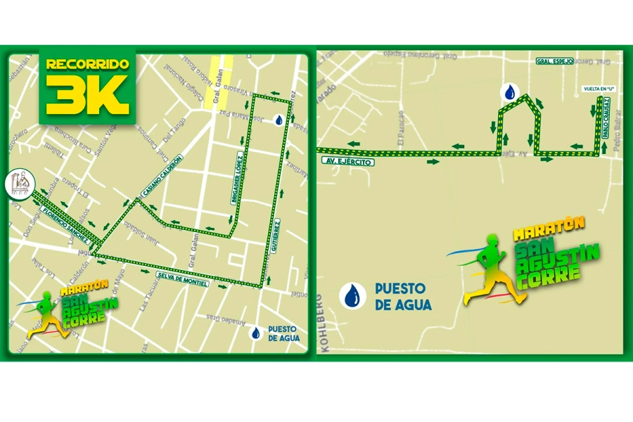 El recorrido de la Marat&oacute;n Solidaria San Agust&iacute;n Corre