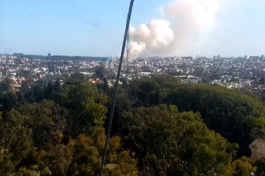 Vista del humo desde Bajada Grande. (Elonce).