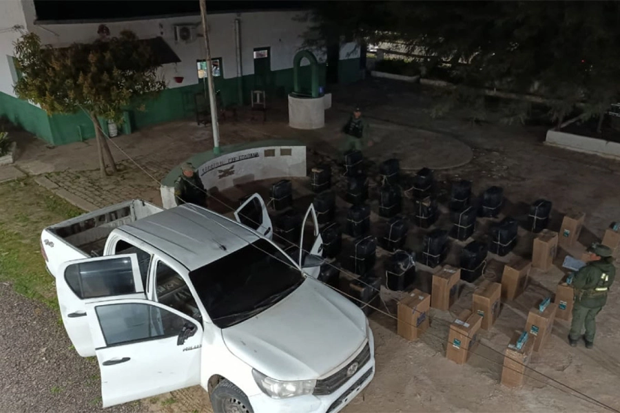 Cigarrillos incautados en Formosa. Gendarmer&iacute;a Nacional.