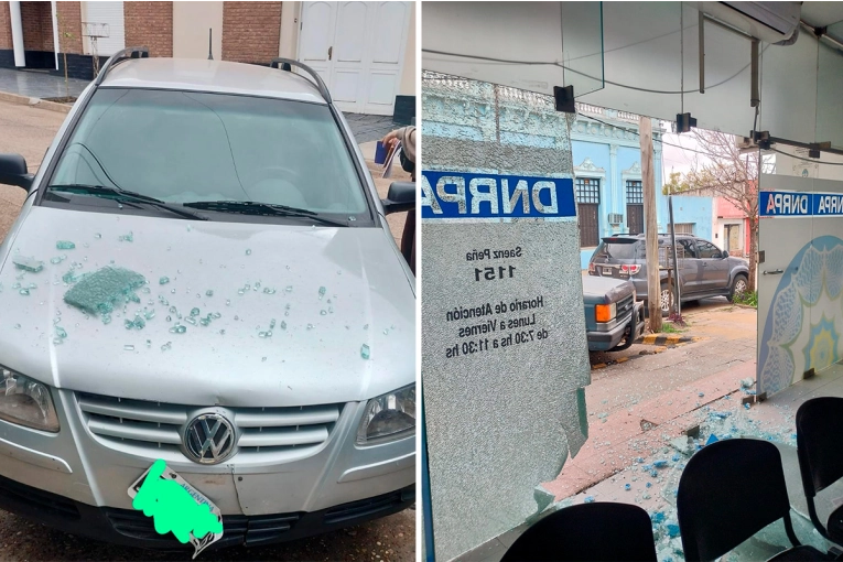 Por un desperfecto mecánico, un auto chocó contra el Registro Automotor de La Paz