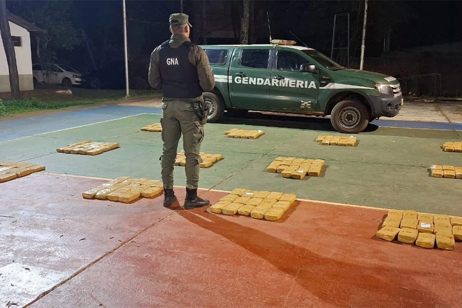 Marihuana incautada en Misiones. Gendarmería Nacional