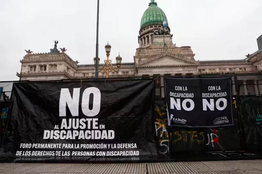 Sesión en Diputados por la Ley de Discapacidad (foto La Nación)