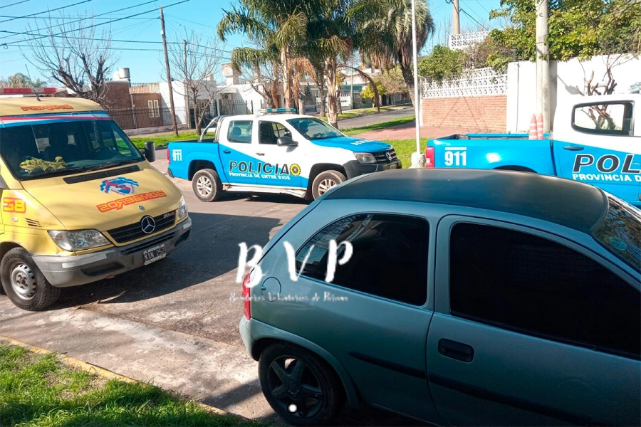 Accidente dom&eacute;stico en Paran&aacute; (foto Bomberos Voluntarios Paran&aacute;)