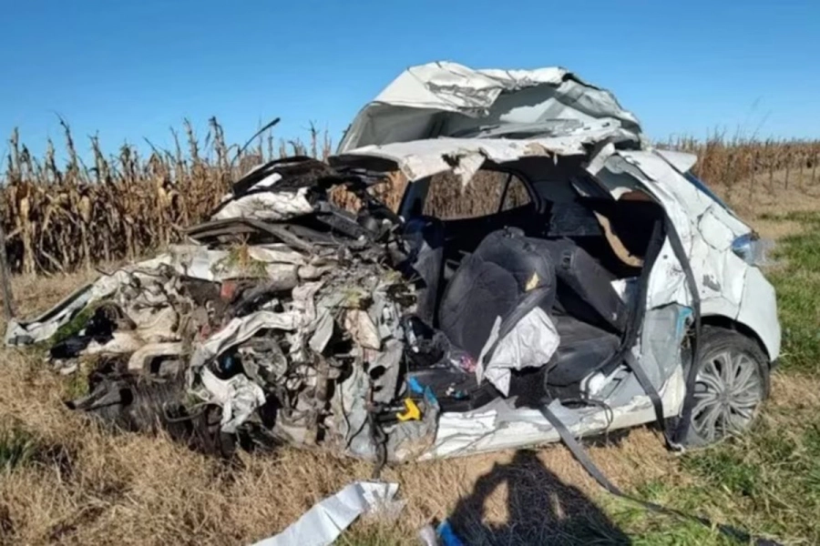 As&iacute; qued&oacute; el auto. Foto: TN.