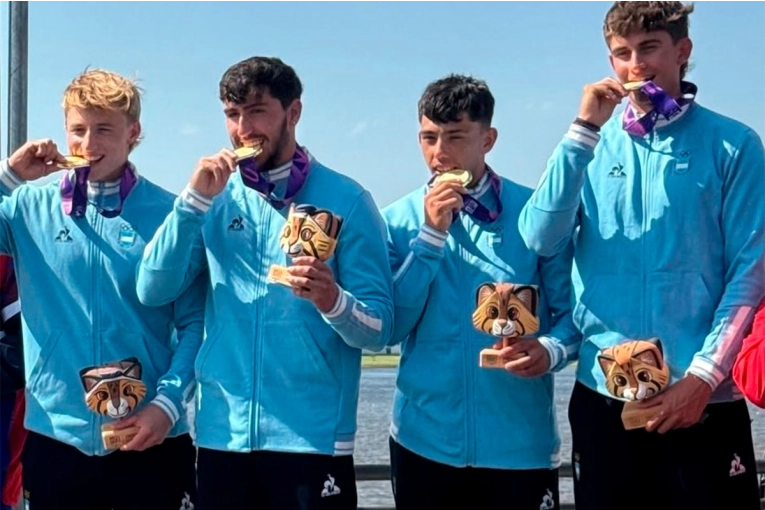 Otro Oro entrerriano en los Panamericanos Junior: Baltazar Itria sumó nueva medalla en canotaje velocidad