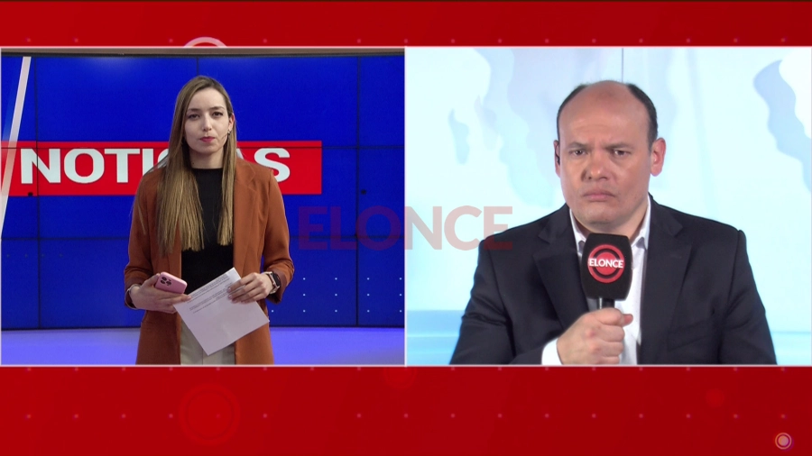 Facundo Ch&aacute;ves con Araceli Sosa, conductora de Noticias a la Noche. Foto: Elonce.