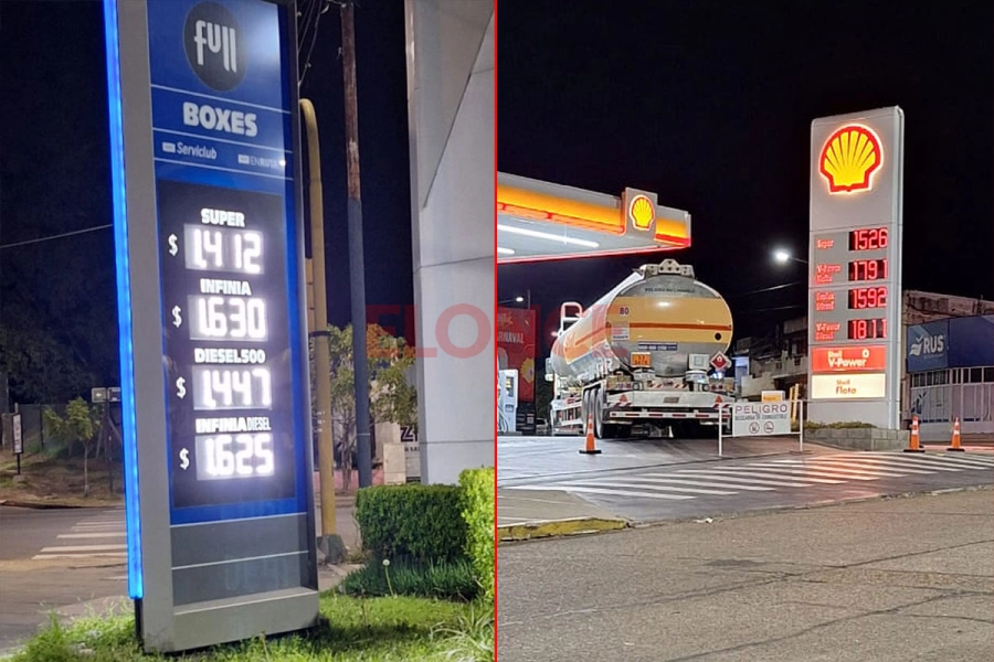Los nuevos precios de YPF y Shell en Paran&aacute;. (Elonce).