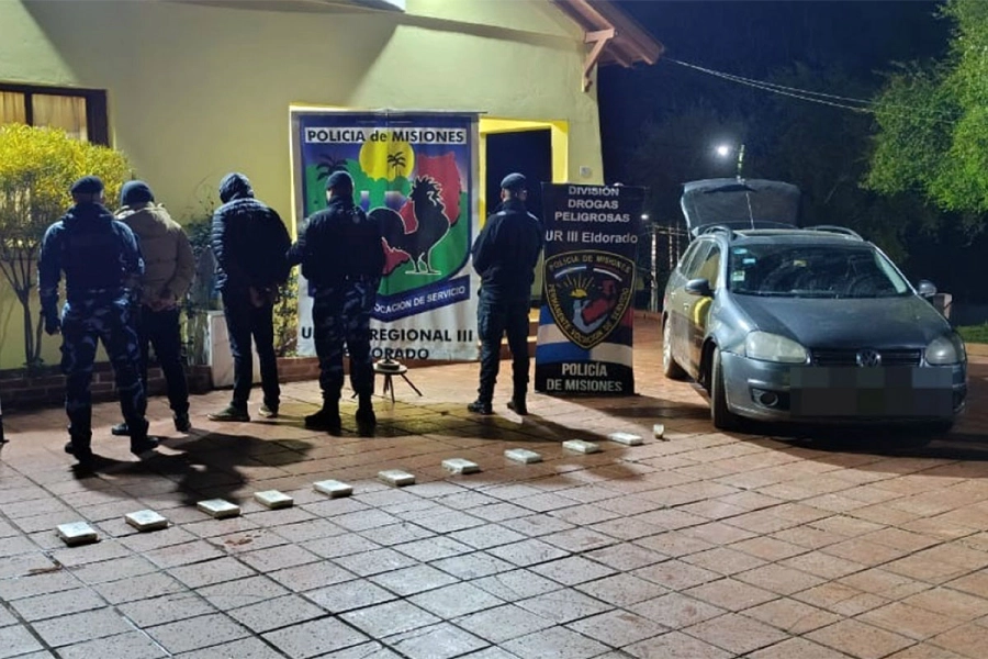 Coca&iacute;na incautada en Misiones. Prefectura Naval