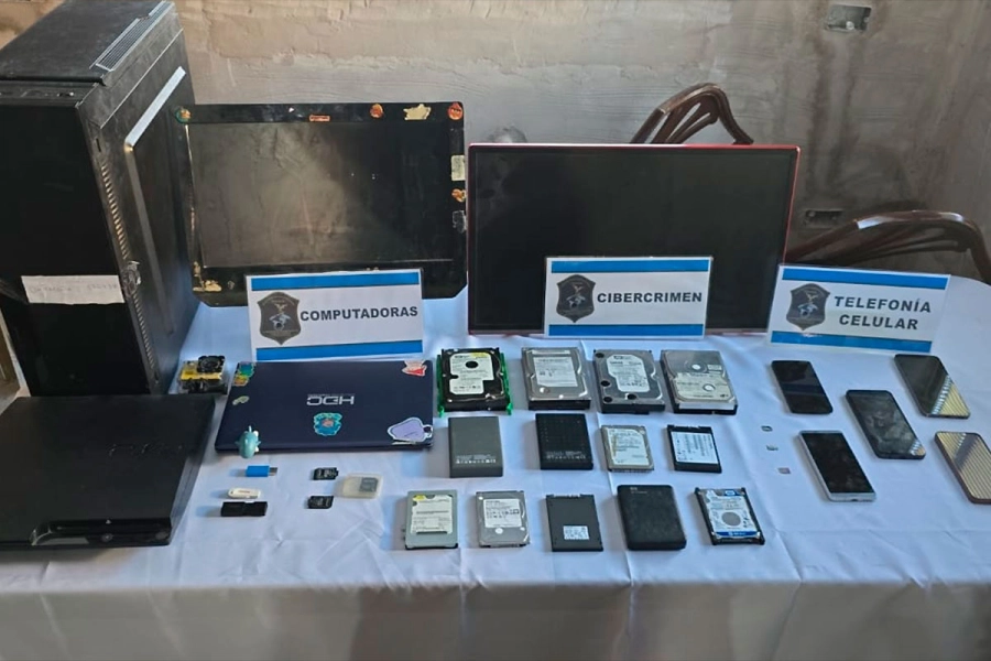 Uno de los allanamientos en Buenos Aires.