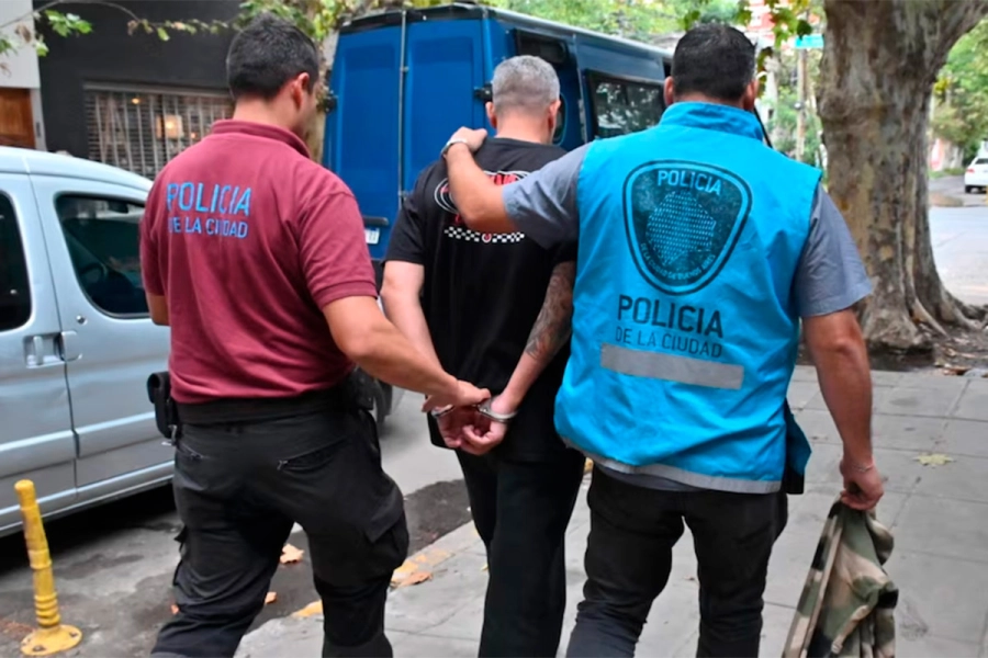 El momento en el que Corazza fue detenido