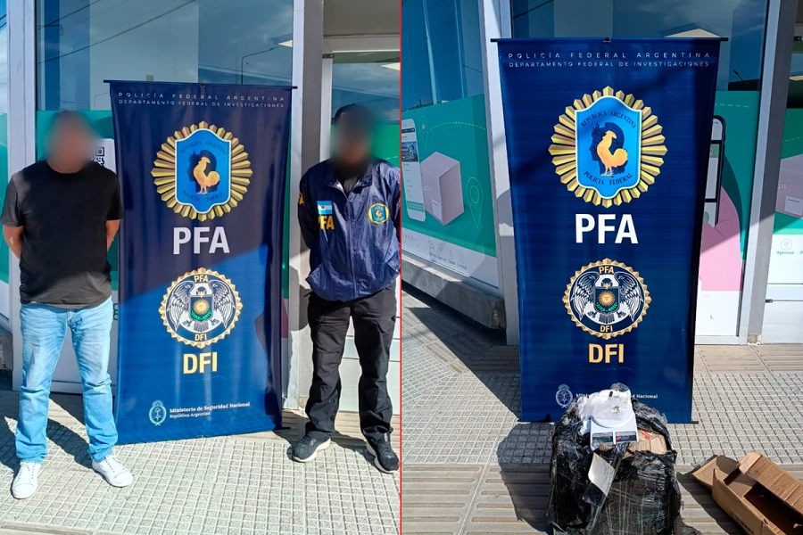 Incautaci&oacute;n de droga en encomiendas en Concordia (foto PFA)