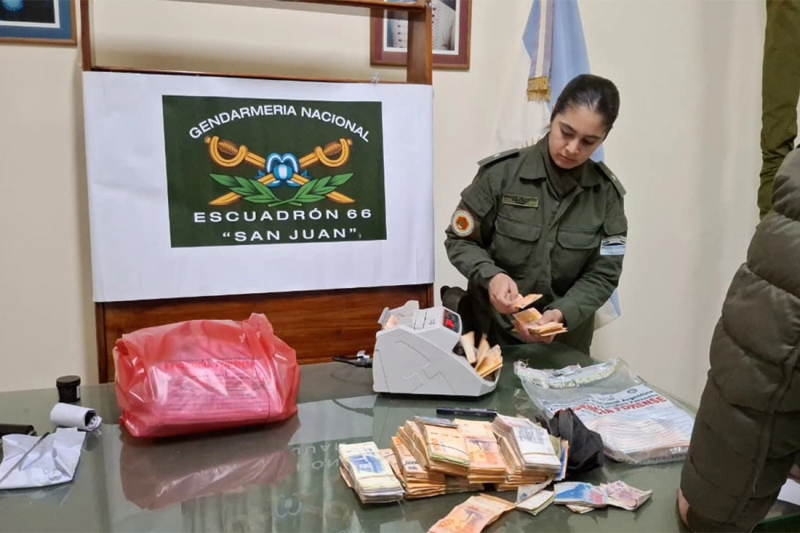 Coca&iacute;na incautada en San Juan. Gendarmer&iacute;a Nacional