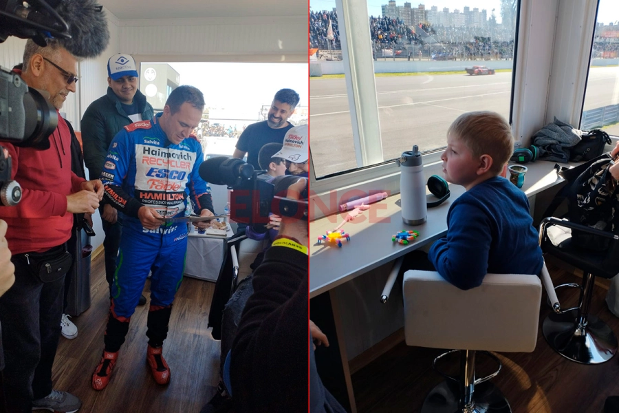 Mariano Werner cumpli&oacute; el sue&ntilde;o de un ni&ntilde;o con autismo en el Turismo Carretera (foto Elonce)