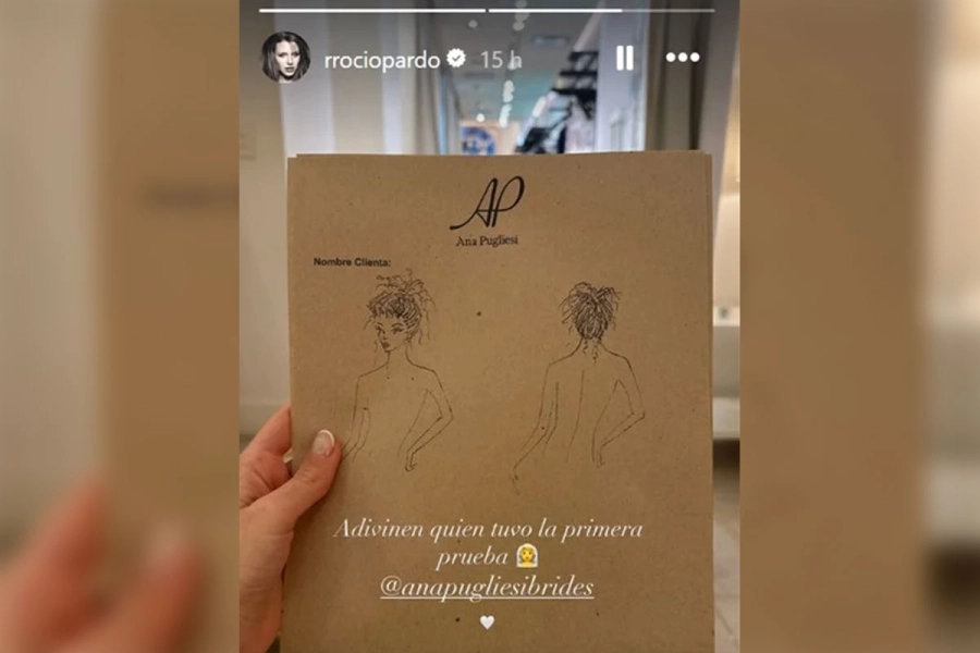 Roc&iacute;o Pardo tuvo su primera prueba de vestido. Instagram