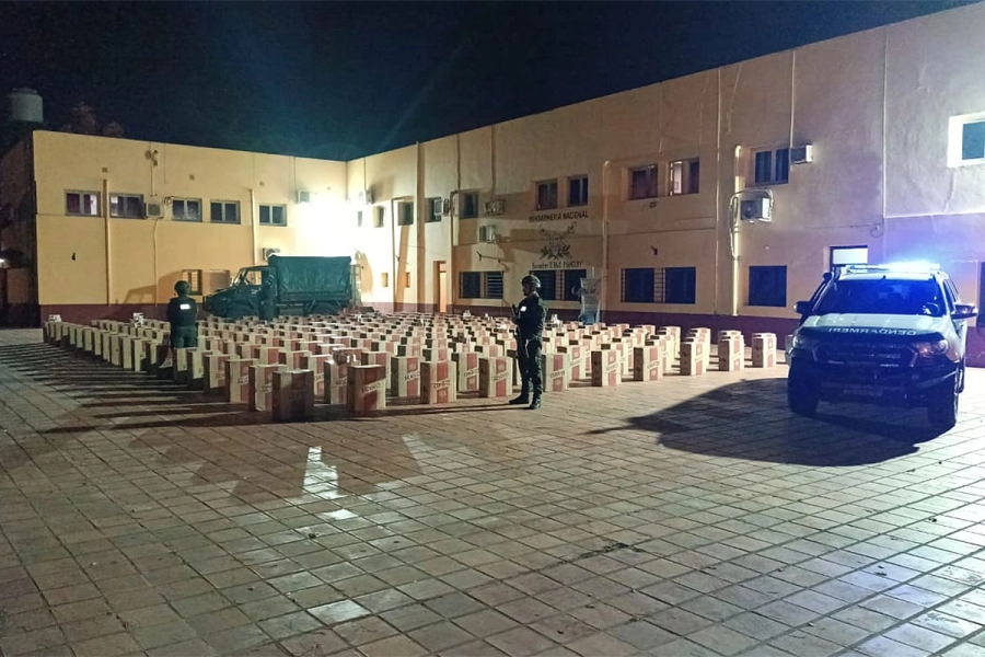 Cigarrillos incautados en Formosa. Gendarmer&iacute;a Nacional