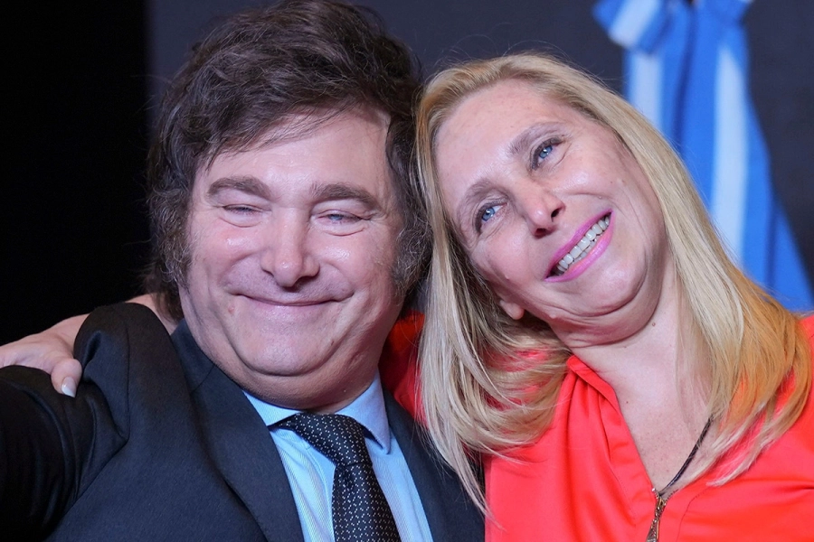 Karina y Javier Milei. Archivo